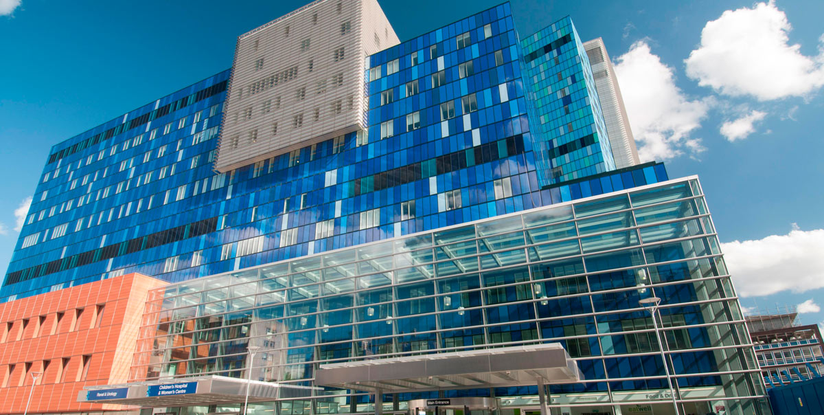Image of the outside of The Royal London Hospital. 