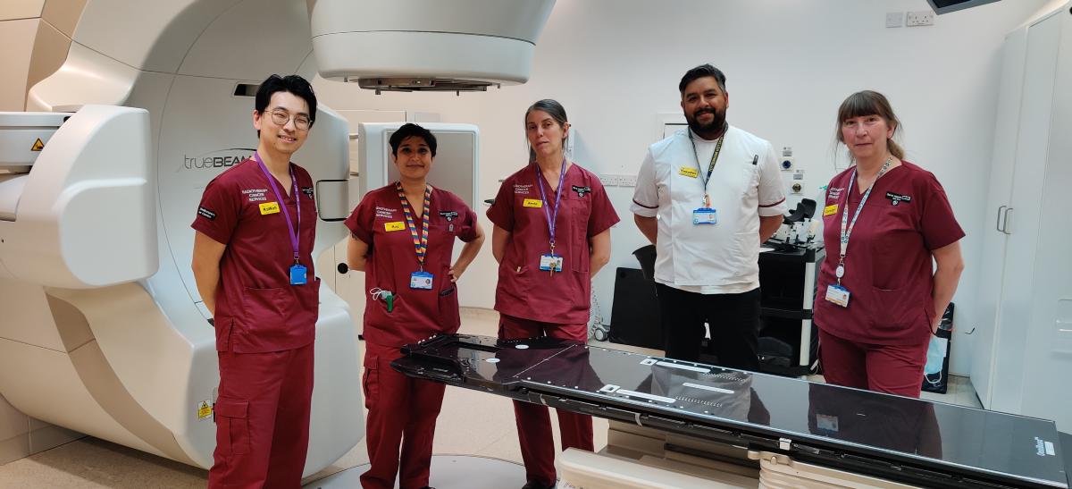 Radiotherapy team at St Bartholomew's Hospital