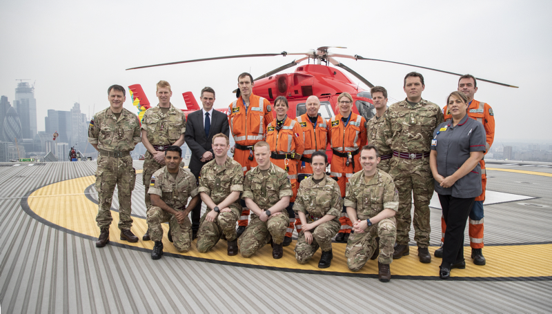 SoS Defence group at the top of Royal London Hospital