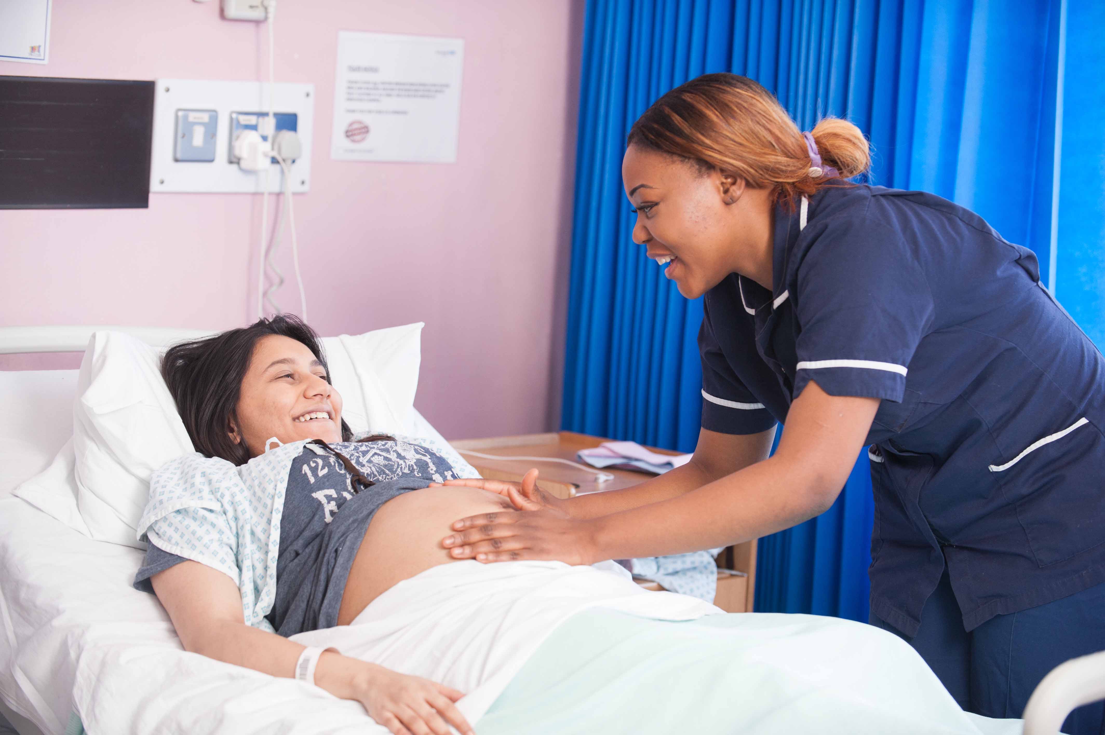 Midwive and pregnant woman at Whipps Cross