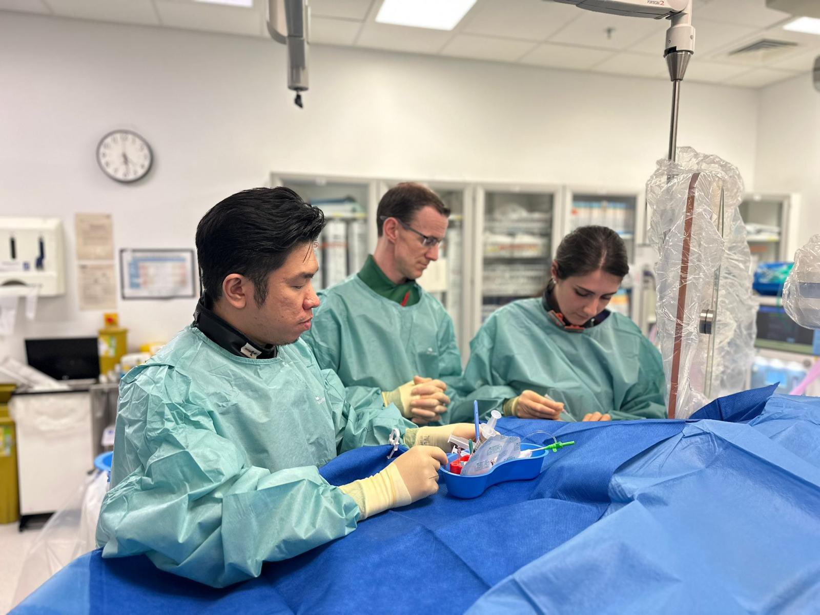 Nurses in the cath lab learn how to perform radial access