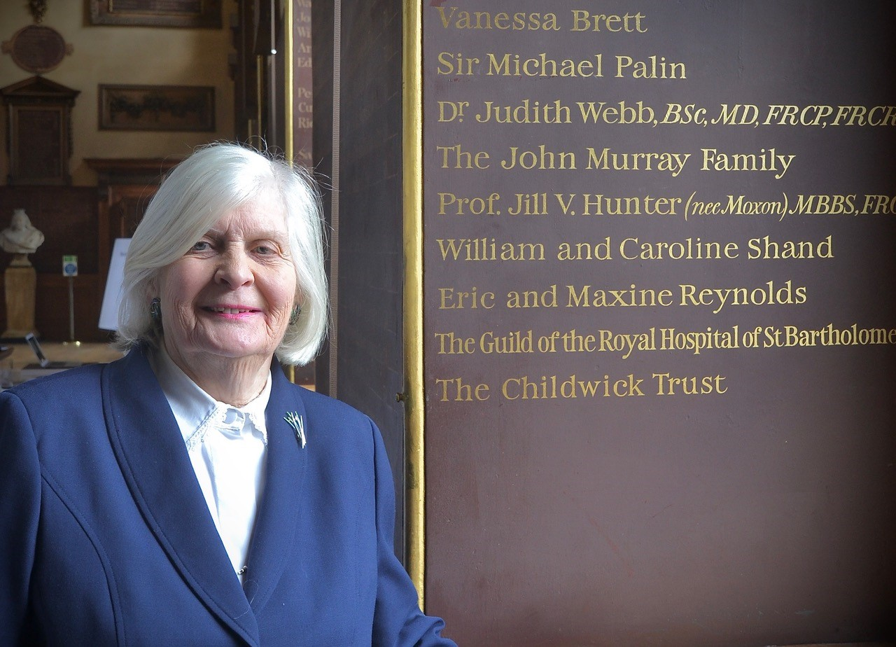 A picture of Ann Wickham the president of Barts Guild