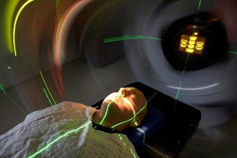 Patient going into a scanner